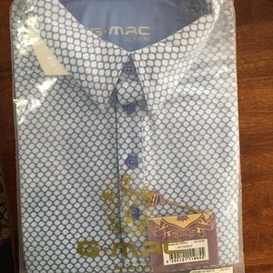 G-Mac men’s 2XL collared button short-sleeve shirt